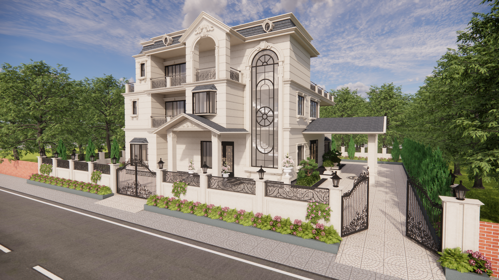 Modern luxury villa exterior